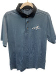 Cutter & Buck Navy and Columbia Micro Stripe Men's Polo