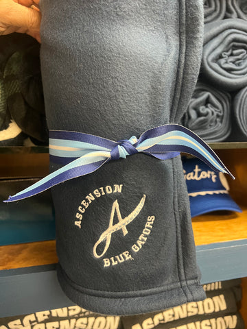 Fleece "Ascension Blue Gators with Athletic A" Blanket