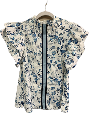 Floral Ruffle Top