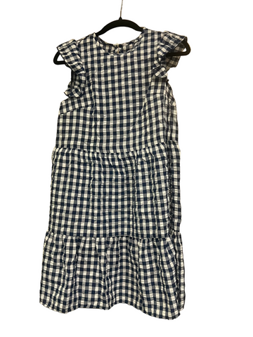 Navy Gingham Dress