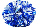 Blue and Silver Cheer Poms