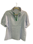Sky Blue Striped Top