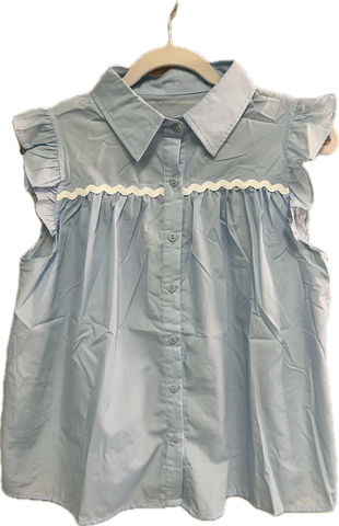 Light blue ric rac top