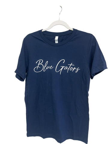 Navy Script Blue Gator Tee