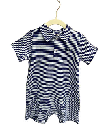 Blue Striped Romper