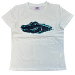 Gator Head White Tee - Sparkle City